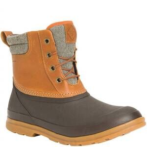 NEW MUCK men's original duck lace wellington boots in brown